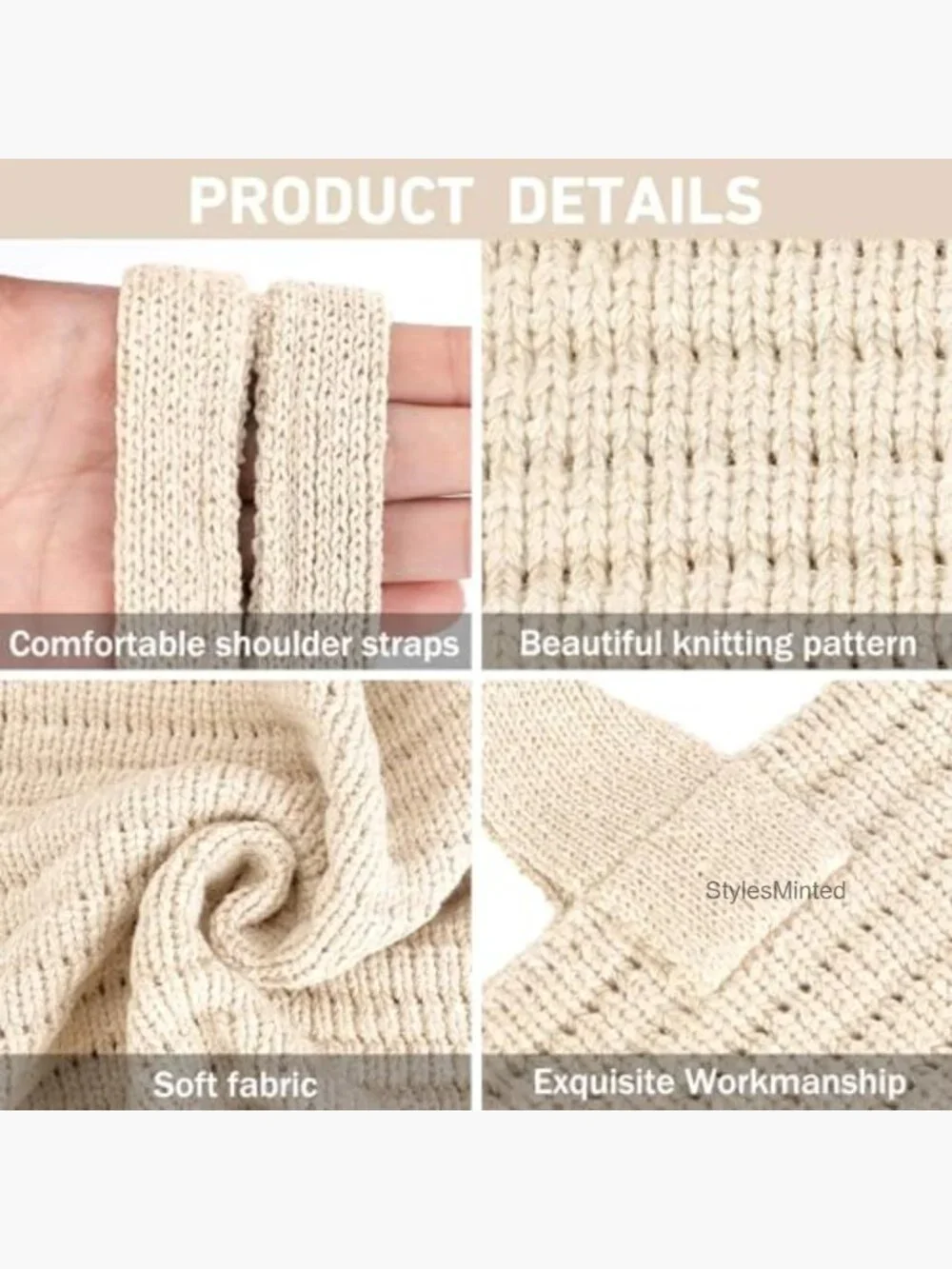 Cream Crochet Tote Bag